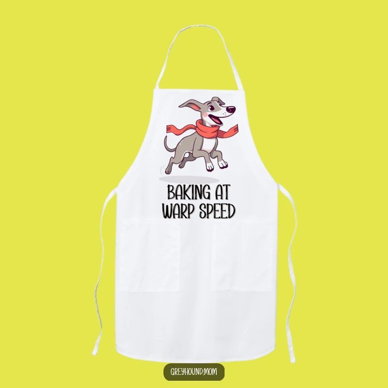 Funny Greyhound Chef Apron - High-Speed Dog Lover Kitchen Gift
