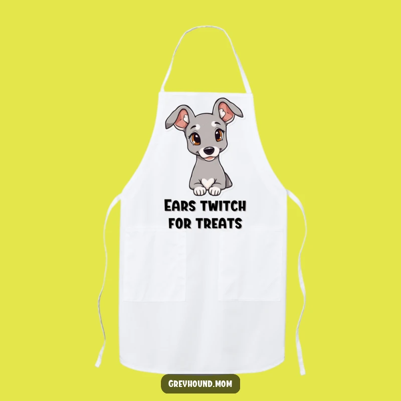 Funny Chef Greyhound Apron: Elegant Ears, Curious Cook - Kitchen Gift