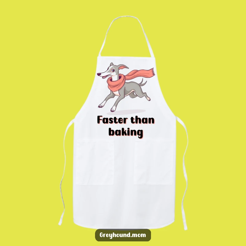 Funny Greyhound Scarf Apron - Chef's Graceful Runner Kitchen Gift