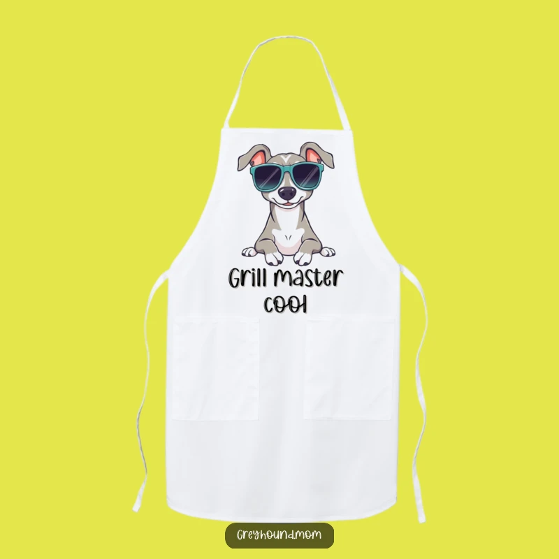Funny Sunglasses Greyhound Apron - Chef's Peaceful Relaxer Kitchen Gift