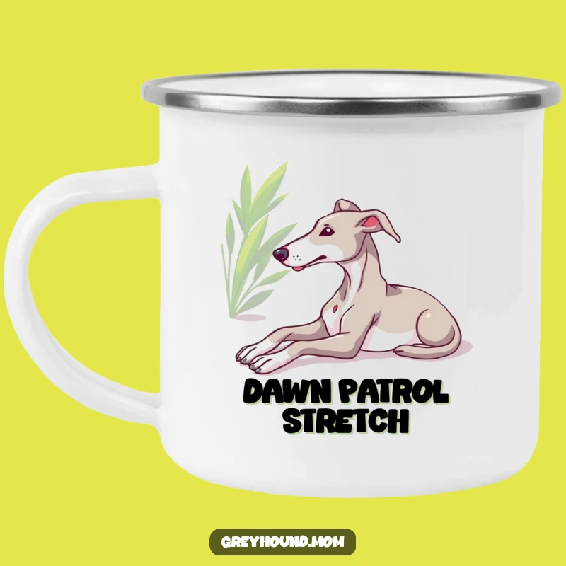 Funny Greyhound Sun Camping Mug - Relaxed Outdoor Companion Gift!