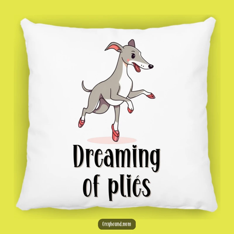 Funny Greyhound Ballet Pillow: Soft & Hilarious Pirouette Decor