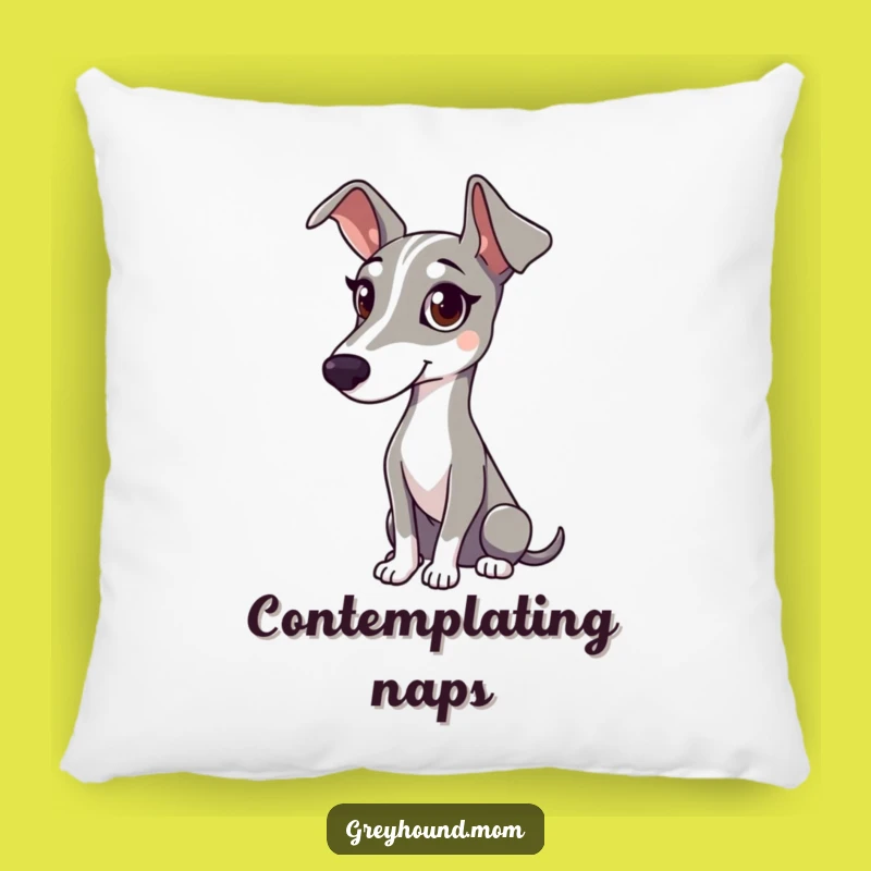 Funny Greyhound Pillow: Gentle Comfort for Attentive Souls