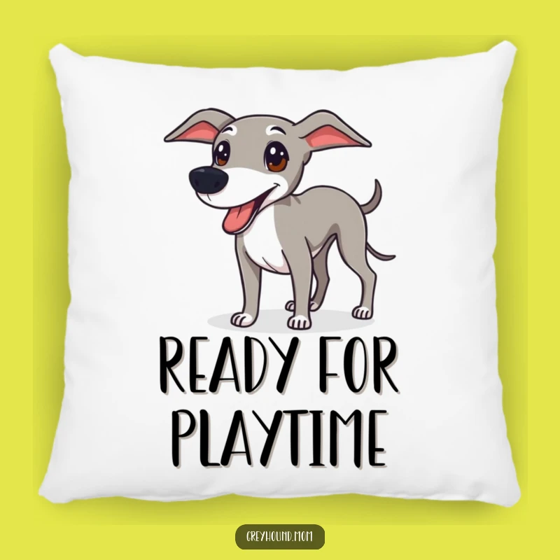 Funny Greyhound Pillow: Playful Spirit Comfort, Adorable Funny Gift for Cozy Spaces
