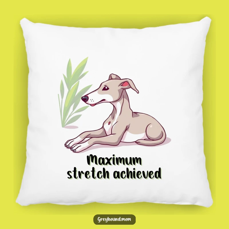 Funny Greyhound Sun Pillow - Relaxing Canine Comfort Gift!