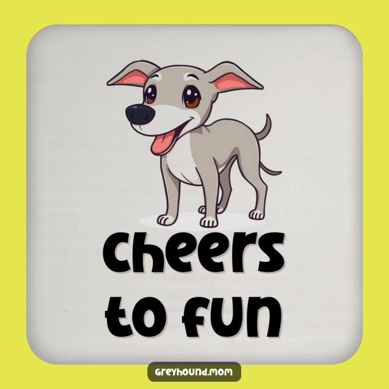 Funny Greyhound Coaster: Fun Ready Protection, Chic Funny Gift for Tables