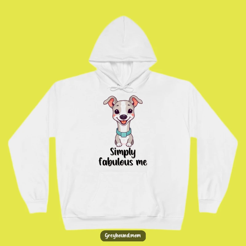Cozy Funny Happy Greyhound Hoodie: Warm & Cheerful Dog Gift, Elegant Design