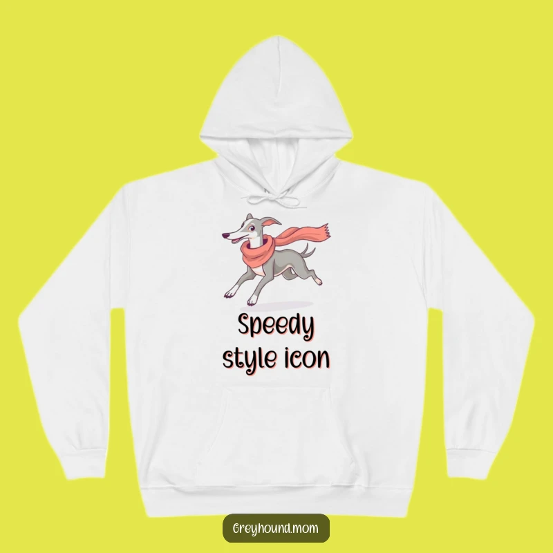 Funny Greyhound Scarf Hoodie - Cozy Graceful Runner Sweatshirt Gift