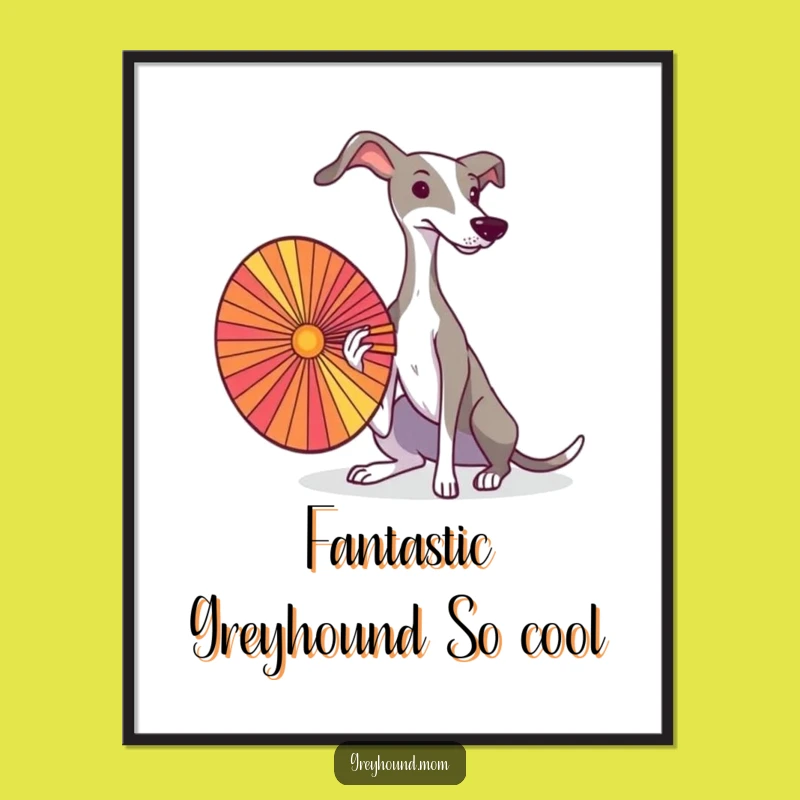Free Printable Greyhound Fan Art: Sophisticated Dog Downloadable Wall Decor!