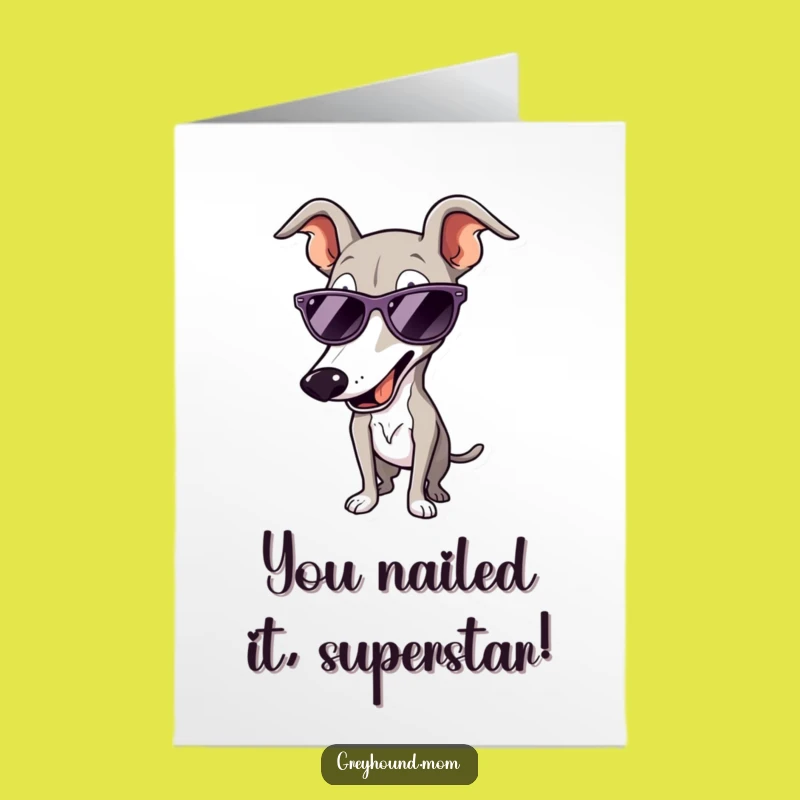Free Printable Congrats Card: Sunglasses Greyhound Super Stylish Downloadable Gift