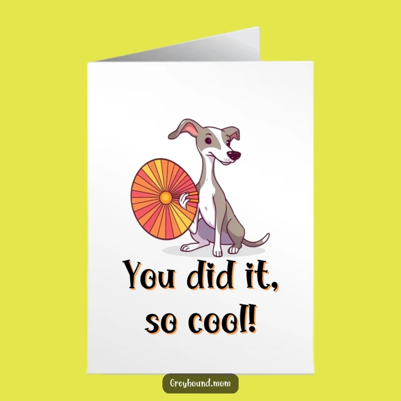 Free Printable Greyhound Fan Congrats Card: Chic DIY Celebration Art!