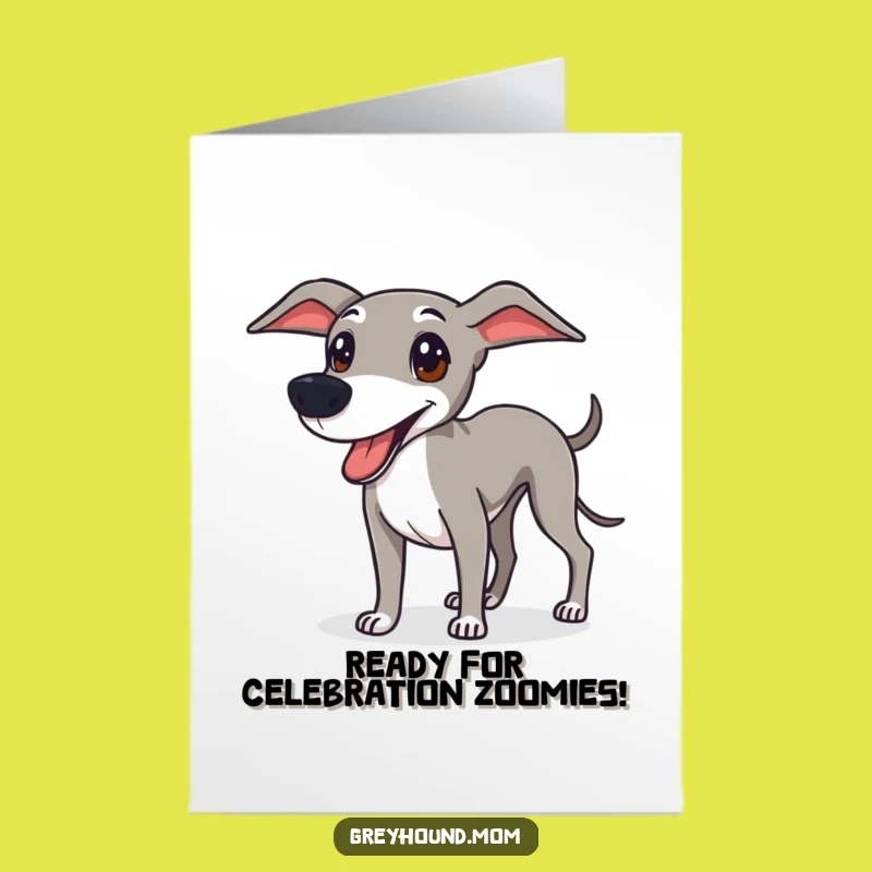 Free Printable Greyhound Congrats Card: Fun Dog Downloadable Greeting Gift