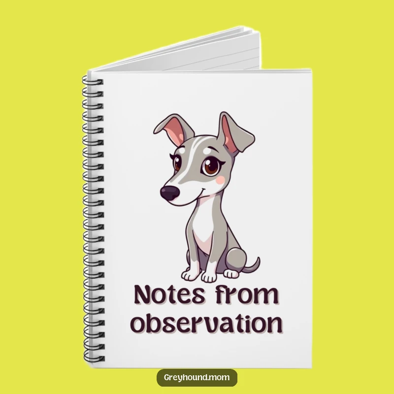 Funny Greyhound Attentive Notebook: Record Your Observations