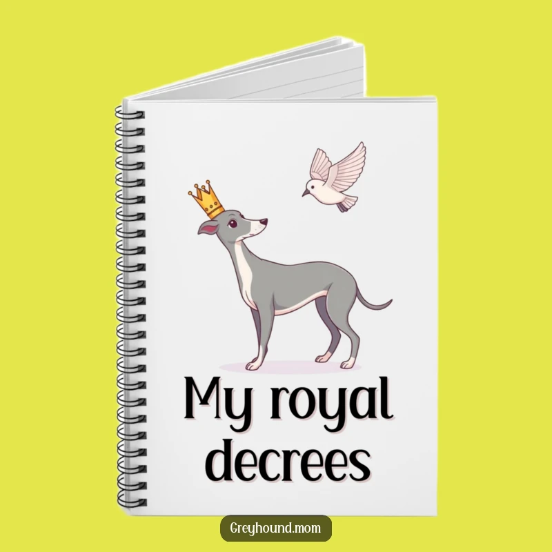 Funny Greyhound Notebook: Royal Observer, Journal for Regal Thoughts