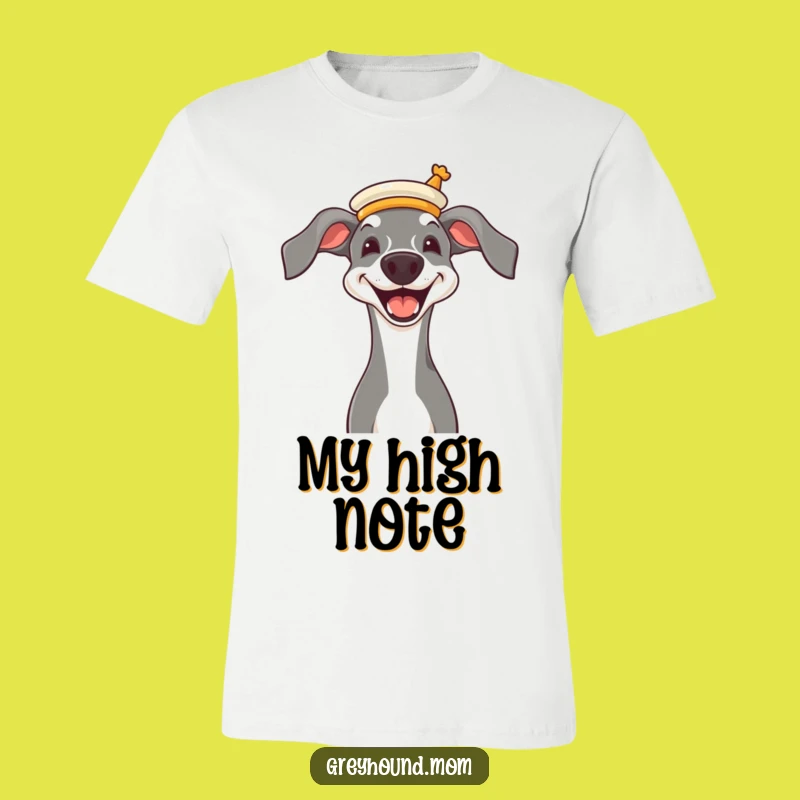 Funny Greyhound Opera Hat T-Shirt - Elegant & Joyful Dog Tee Gift