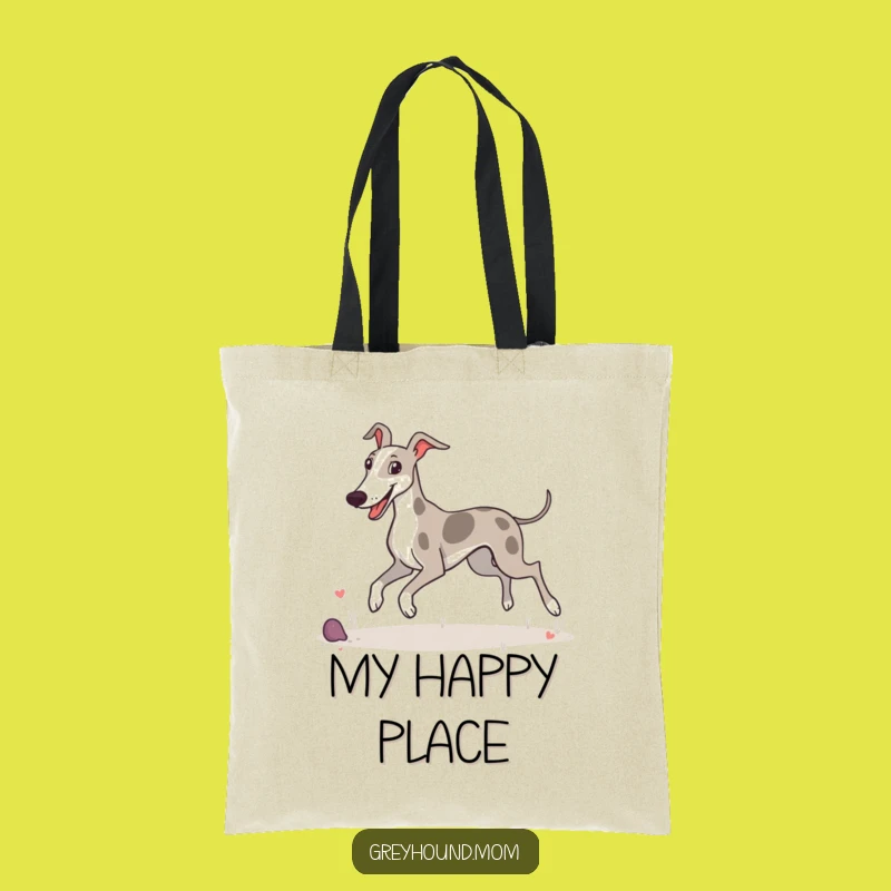 Funny Greyhound Joyful Tote Bag: Carry Your Happy Spirit